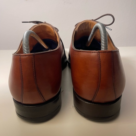 Peal & Co. Medallion Captoe Oxford Leather Shoes - T06585 Brown - US Size 9.5 - Picture 9 of 12